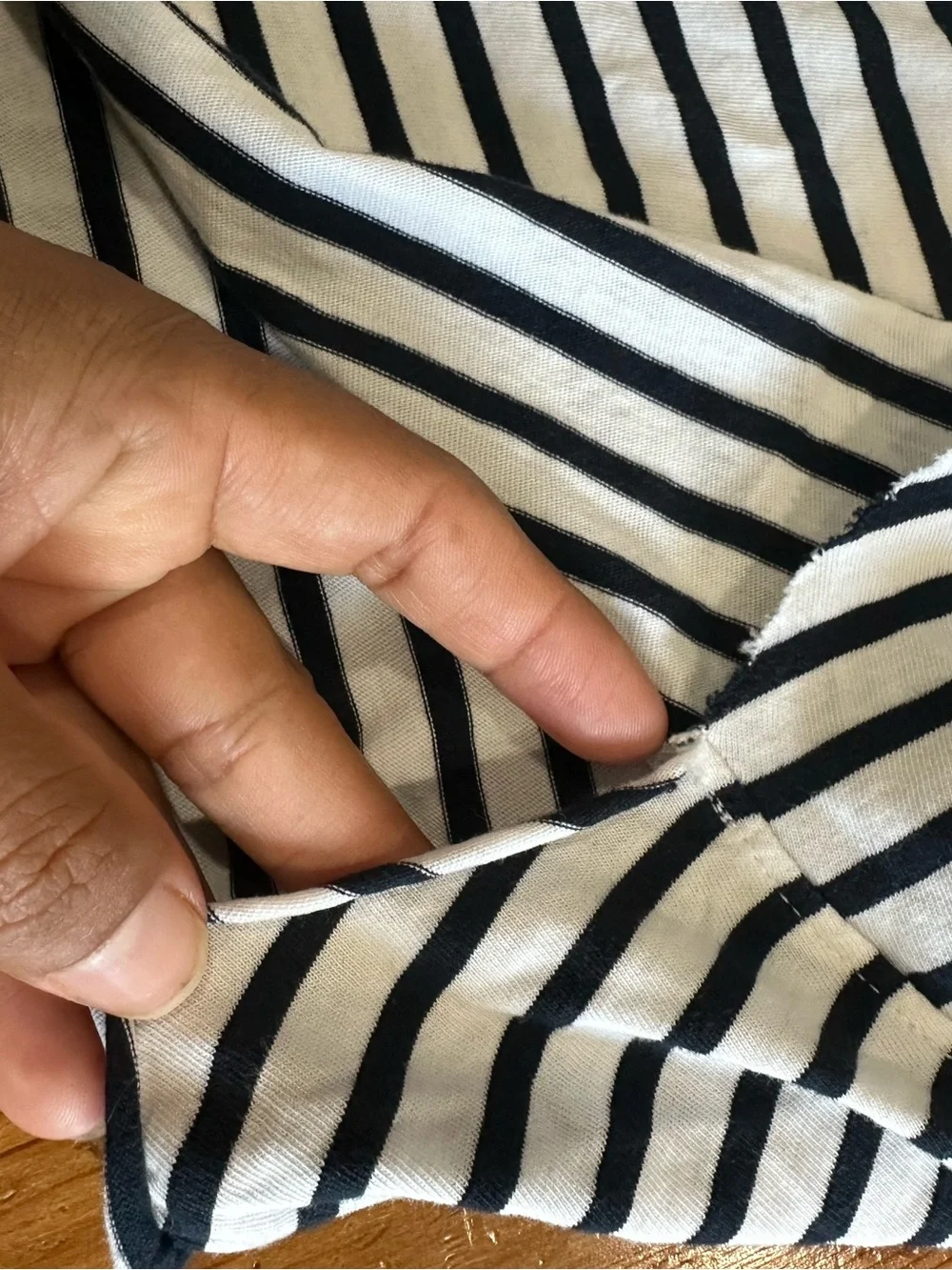Frank & Eileen Black and White Striped Midi Dress 100%Cotton